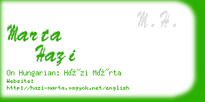 marta hazi business card